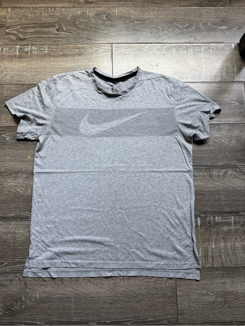 Nike Men's Gray Dri-FIT Logo Tee